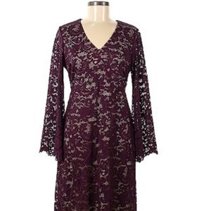 Burgundy and Beige Cocktail dress by Ivanka Trump